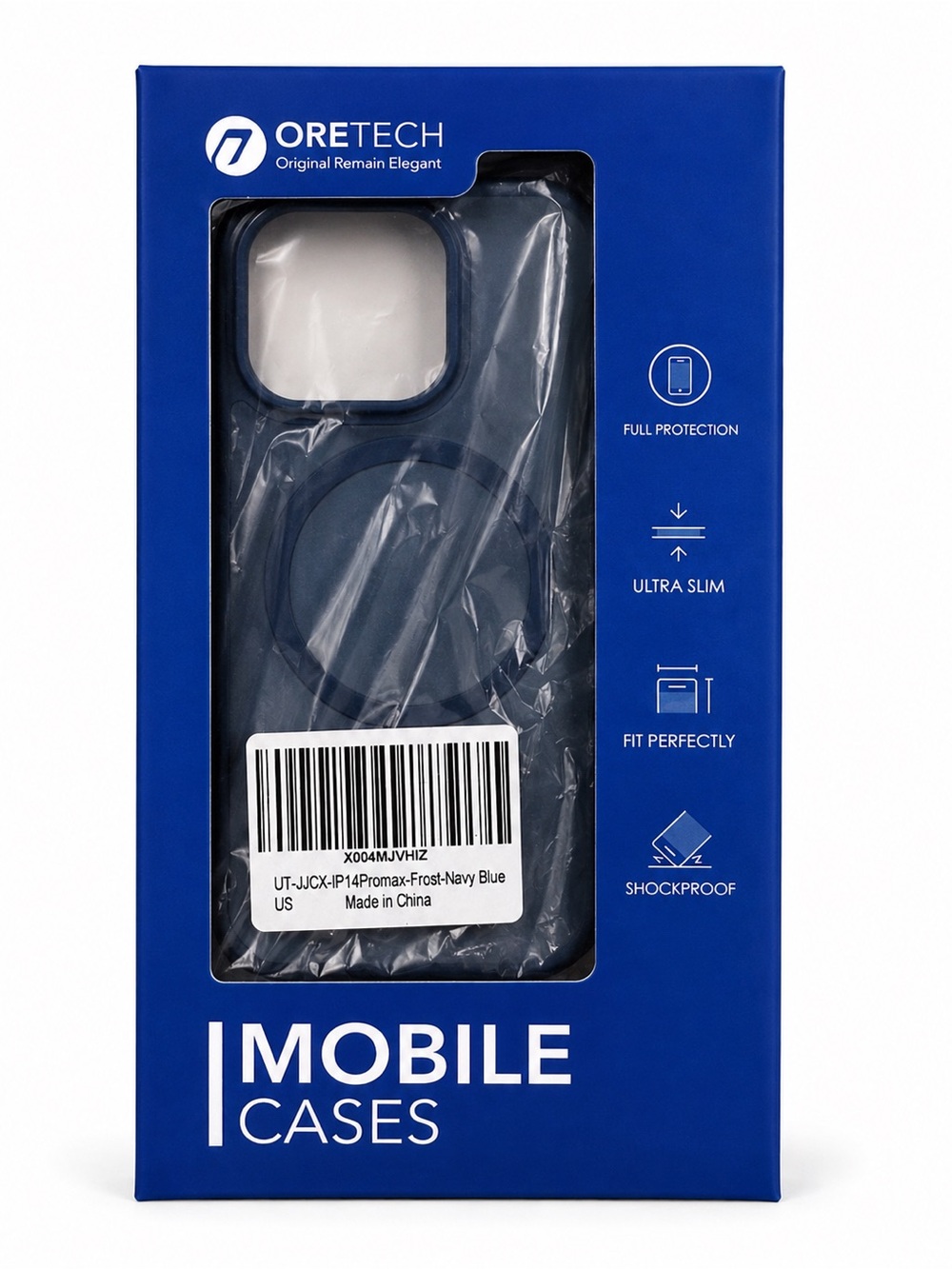 ORETECH iPhone 14 Pro Max Frost Navy Blue Shockproof Slim Case NWT